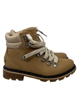 Sorel Lennox Women's 7 Waterproof Leather Hiker Boots Beige
